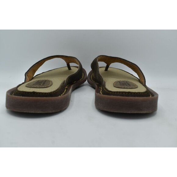 Born Mens Size 8 Owen Dark Grey Distressed Leather Flip Flop Thong Sandals Shoes - Picture 6 of 7